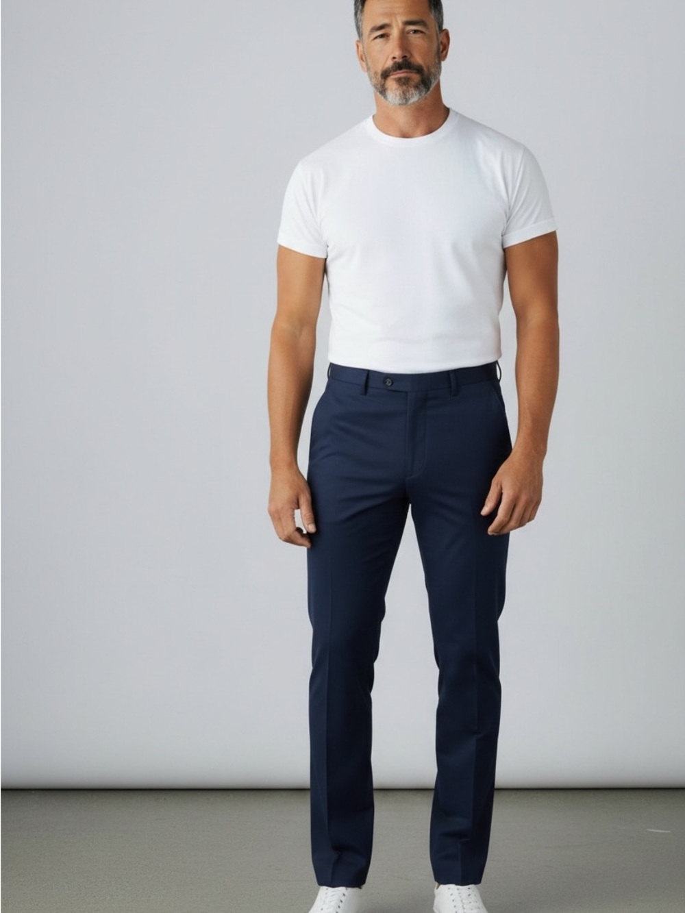 Haggar Iron Free Premium Khaki Navy Pants 42x29 NWT